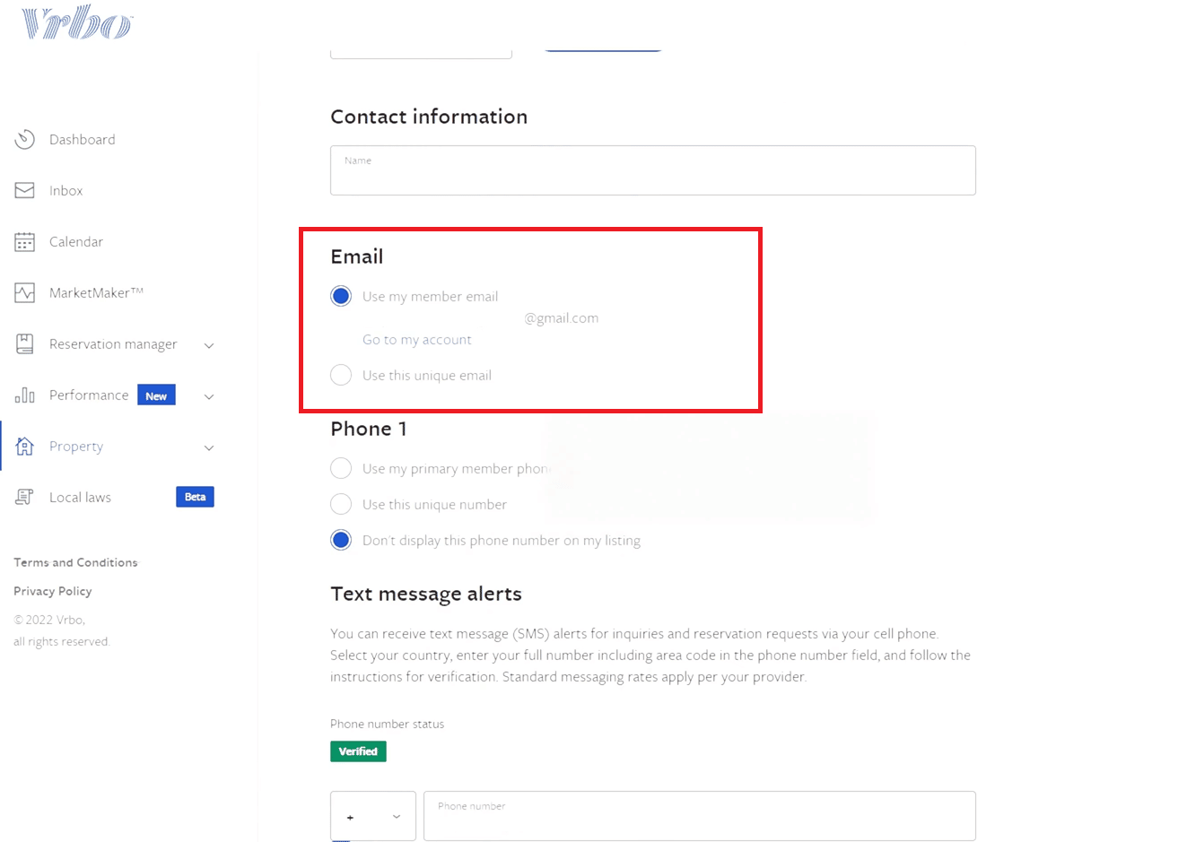 choose the required email using two options: use my membership email and use this unique email | add photo to VRBO traveler profile