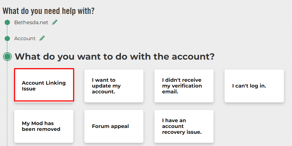 go to account linking issue | How to Unlink Bethesda Account