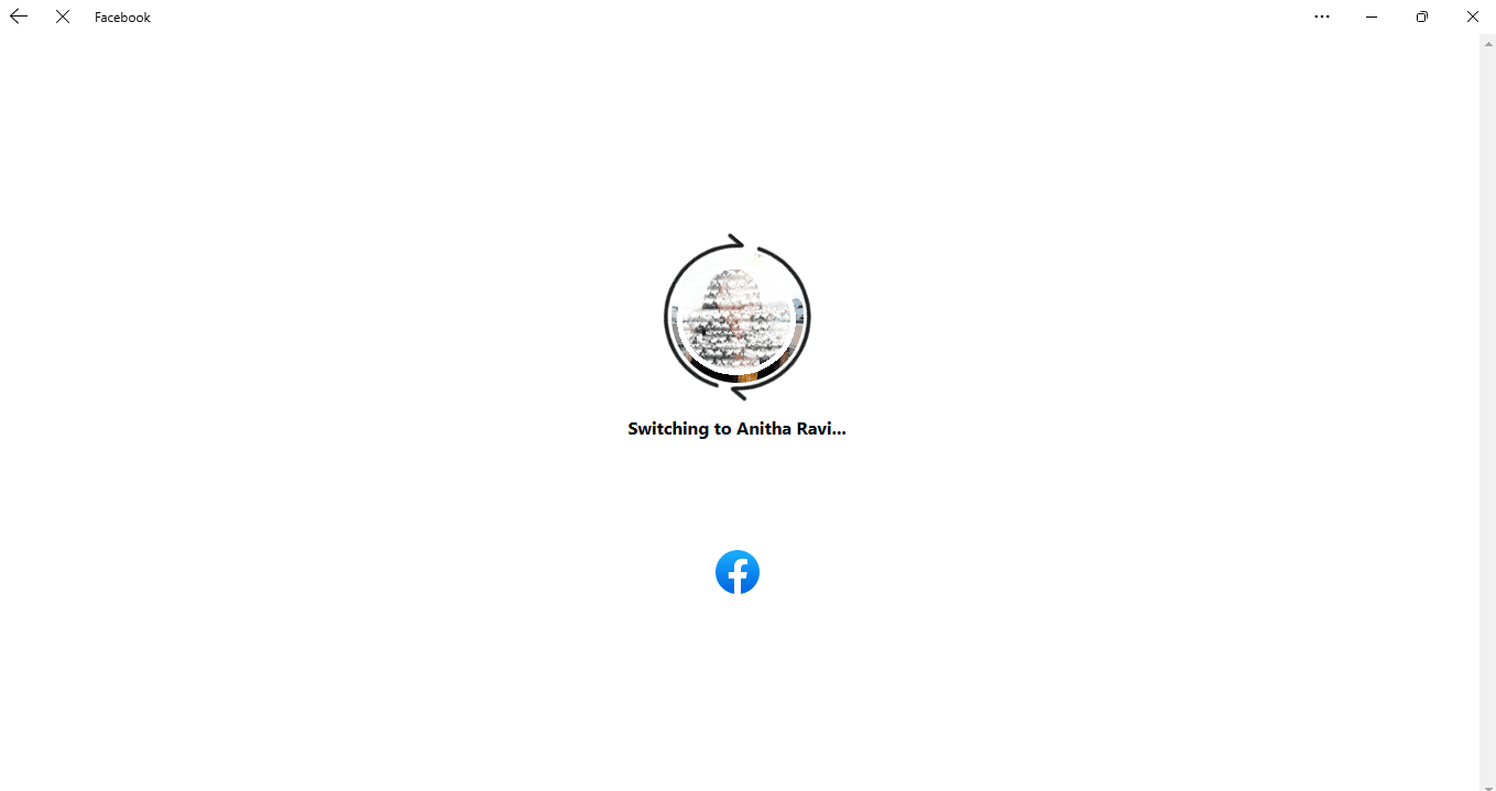 Your account will start to switch | how to switch between personal and business Facebook on mobile