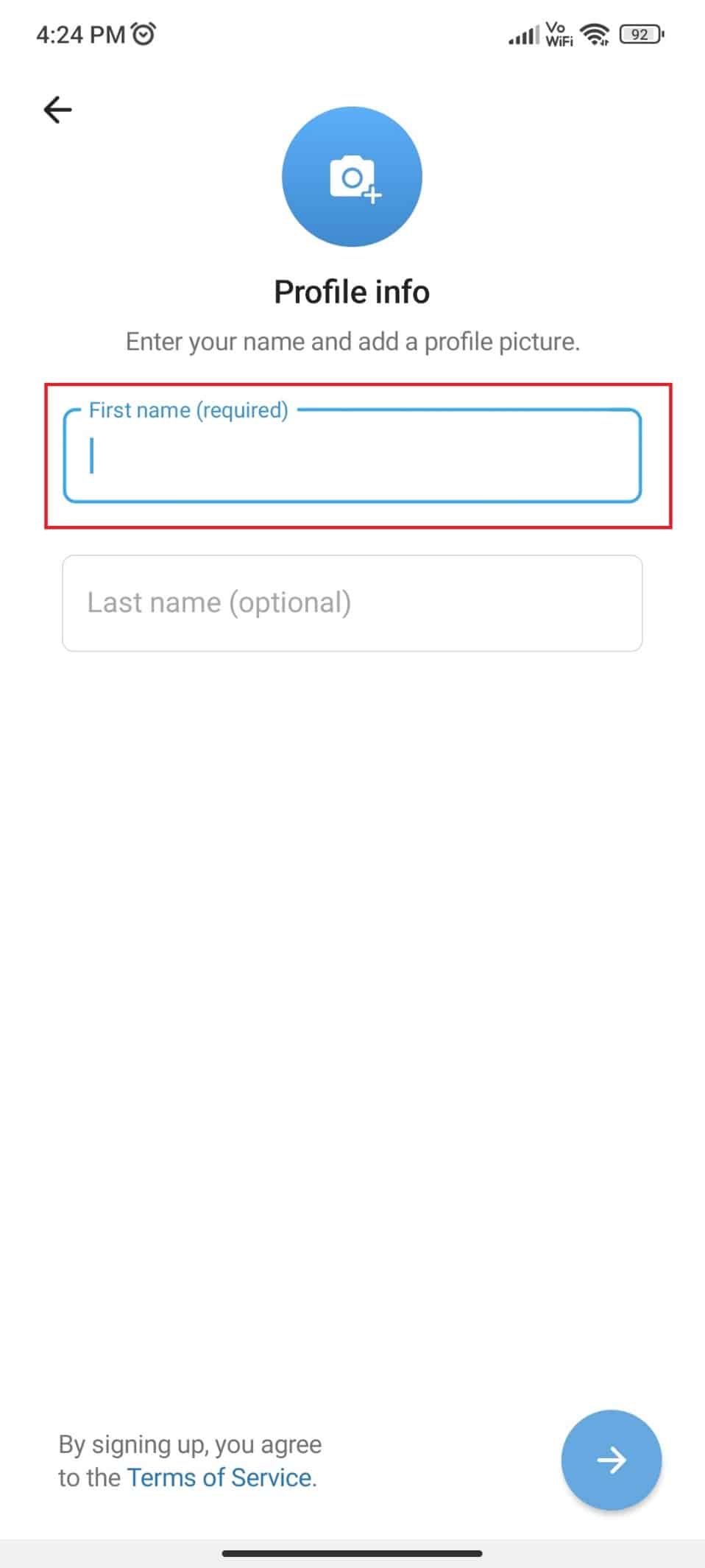 Enter the name of your business 