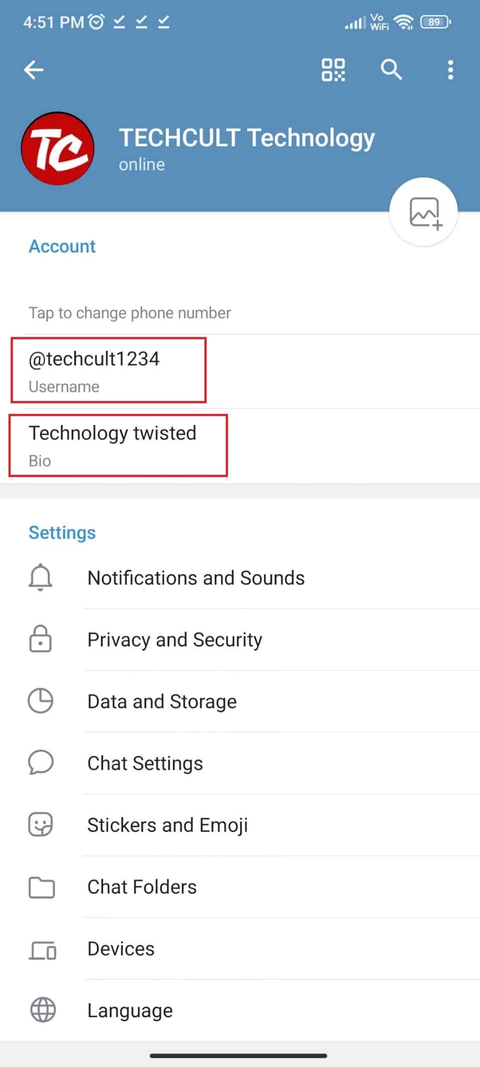 Optimize the details pertaining to the business like username, bio, and profile photo 