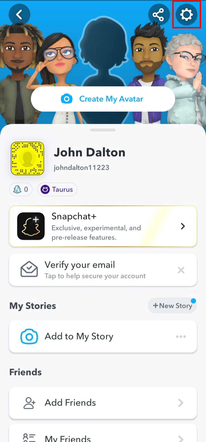 Tap on Settings or the gear icon at the top right corner of the screen.