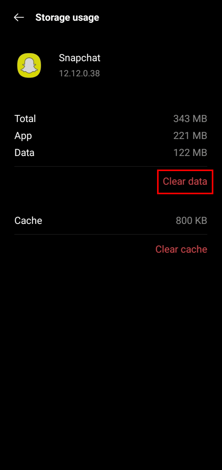 Tap on Clear data.