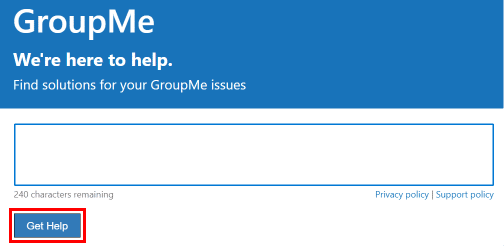 Type in your query in the box and click on the Get Help button.