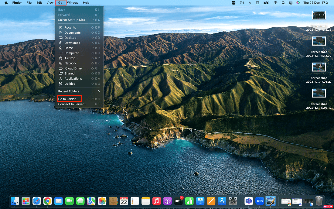 First, go to the Finder, then choose the Go option, after that select Go to Folder menu. | trackpad not working Mac