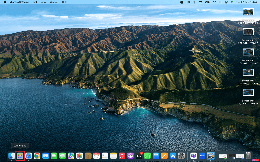 click on launchpad icon