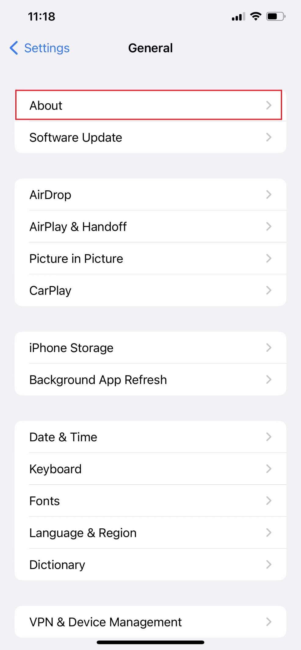 Choose About | How Do I Fix Slow Internet on My iPhone