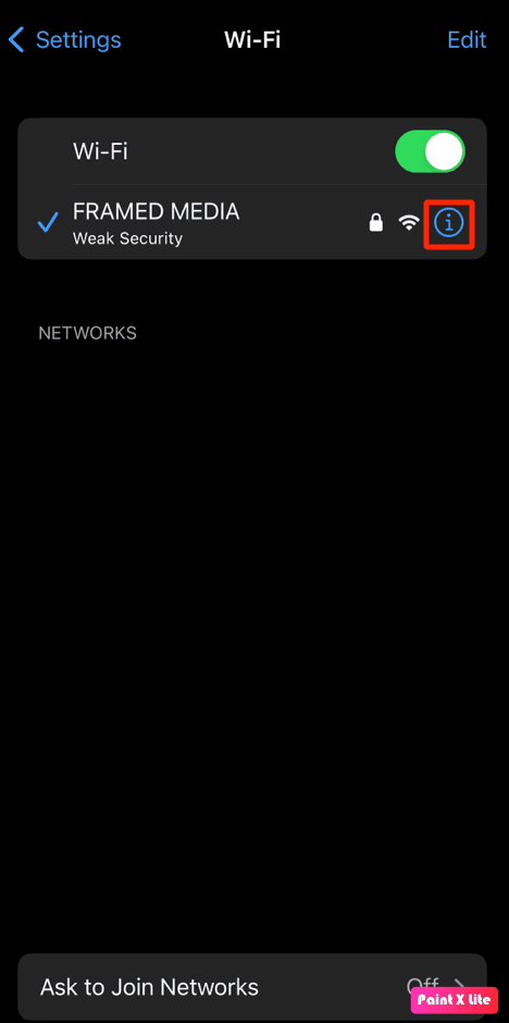 tap on the info icon | 