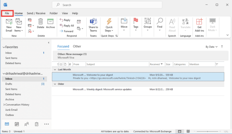  Click on File. 6 Ways to Fix The Server You Are Connected to is Using a Security Certificate that Cannot be Verified Error
