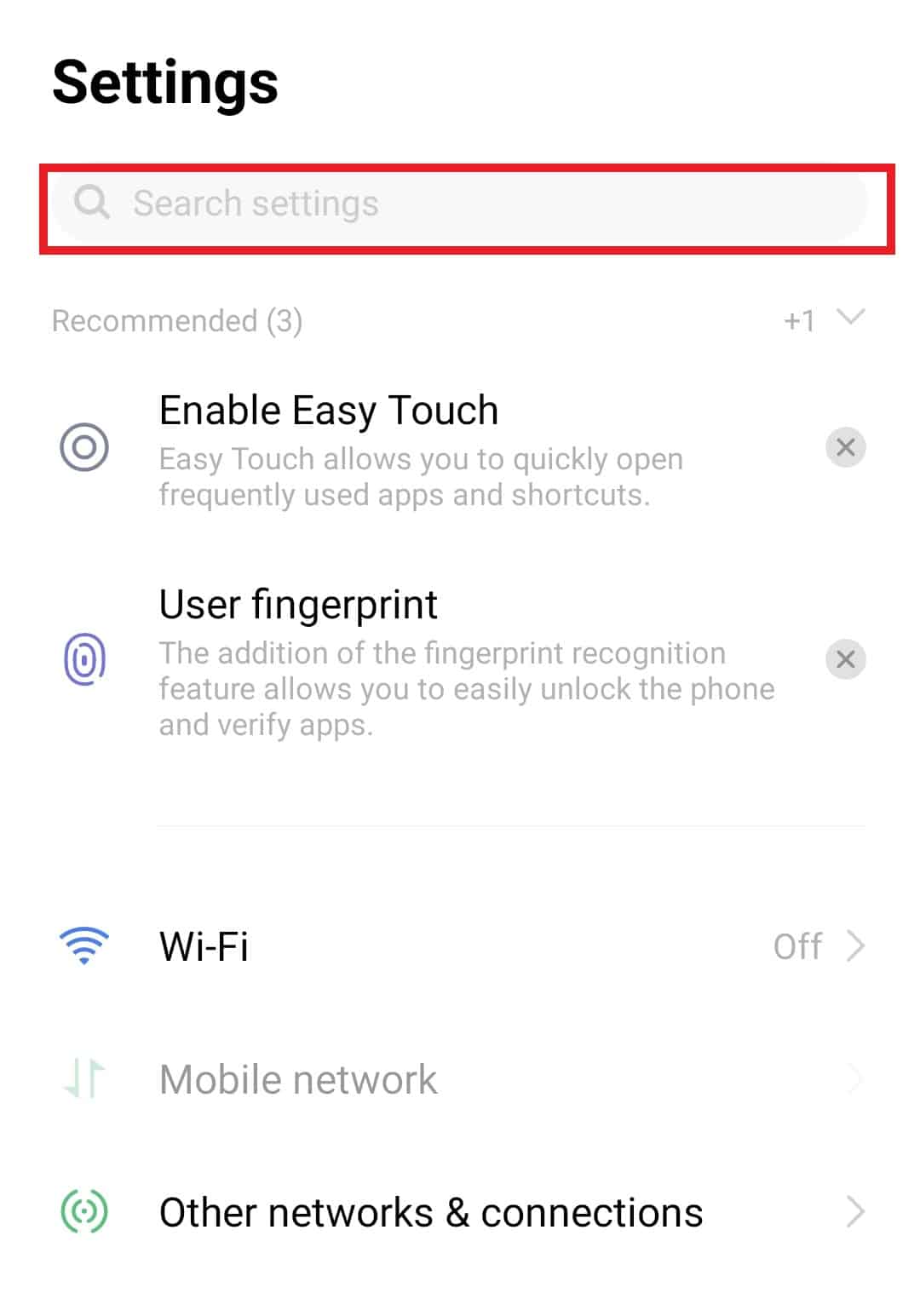 Navigate to the search bar 