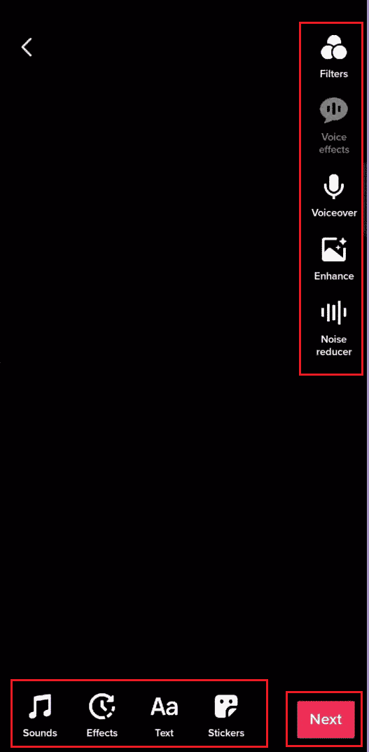 utilize the Edit options to edit the video created from only photos and tap on Next | How to Edit Duration of Photos on TikTok on Phone