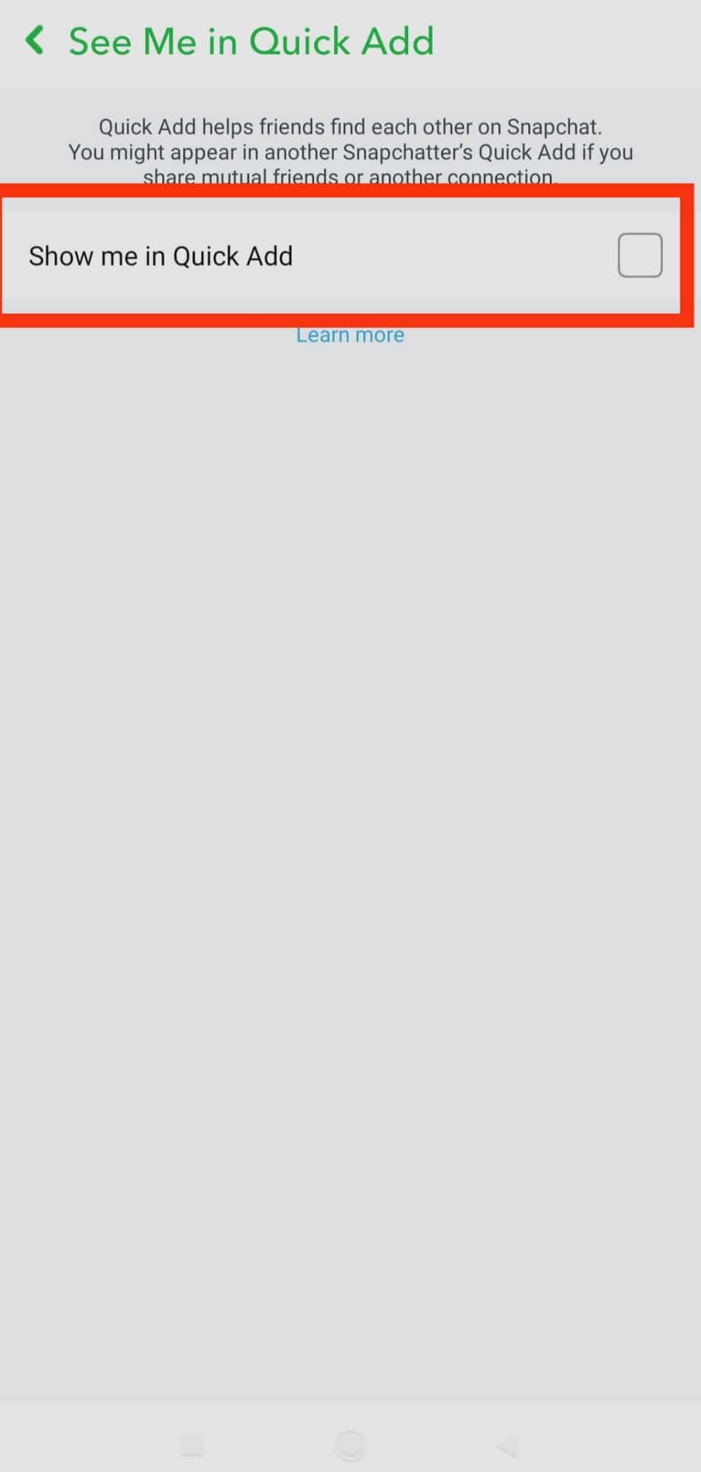 De-select the checkbox.