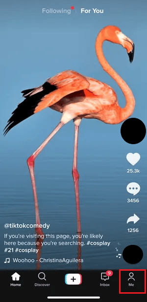 tap on profile icon