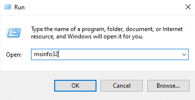 type msinfo32 and press Enter