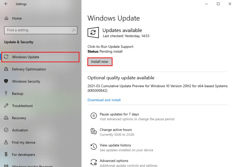 Update Windows