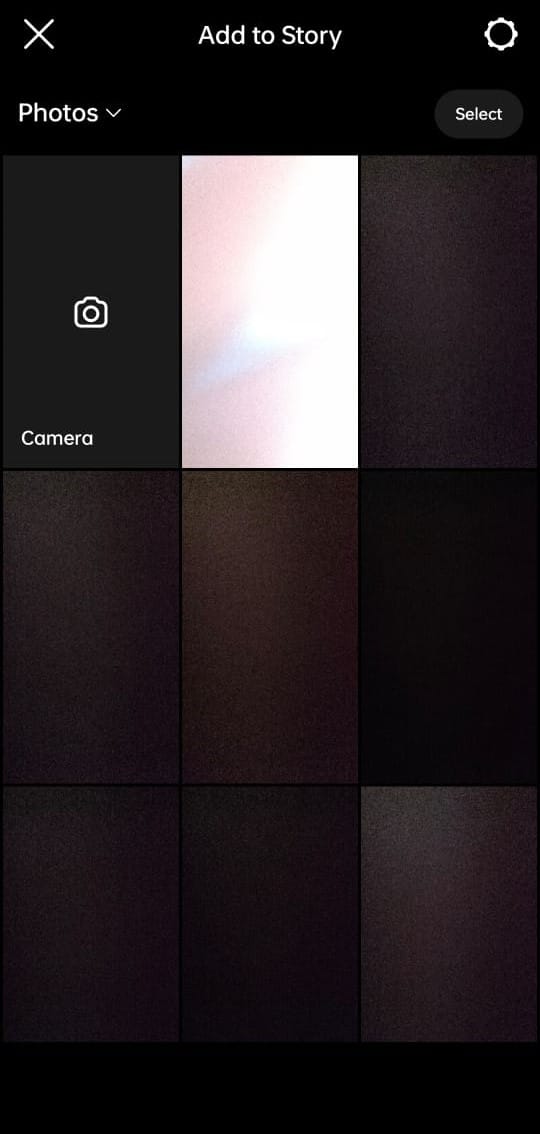 Select the photos from your gallery | How to Do the 10 Year Challenge on Facebook & Instagram