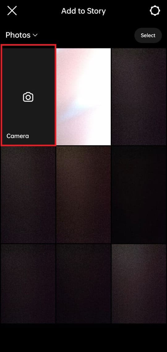 Select a picture from the gallery or tap on the Camera to click a new one | How to Do the 10 Year Challenge on Facebook & Instagram