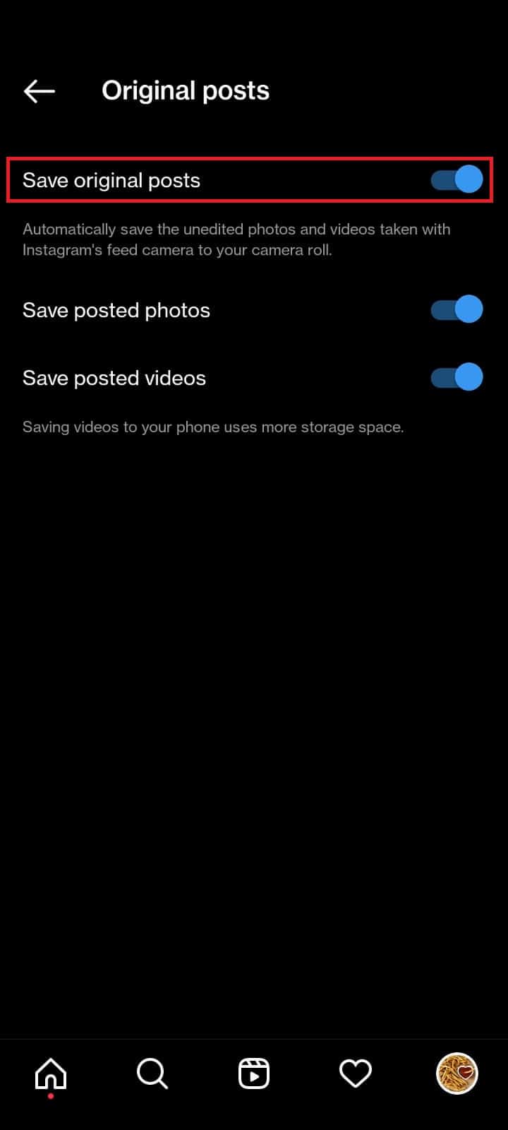 Click on Save Original Posts
