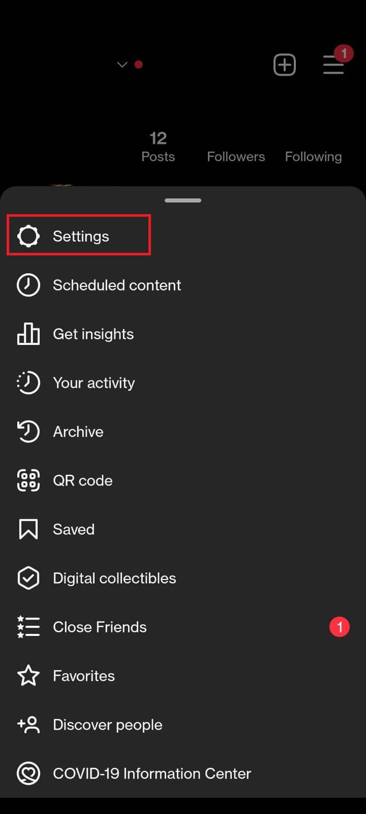 Select Settings