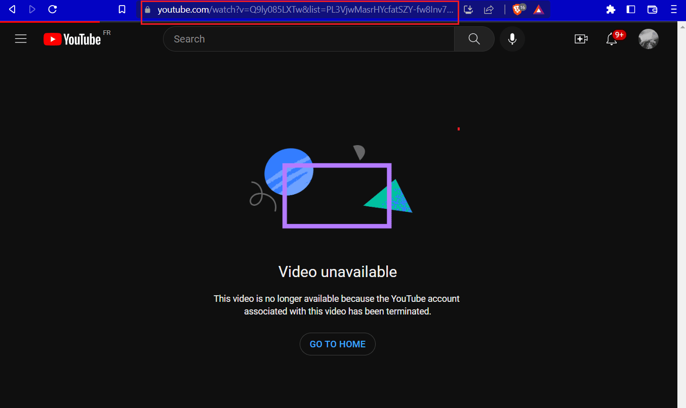 Copy the video URL from the address bar of your browser | find old YouTube videos