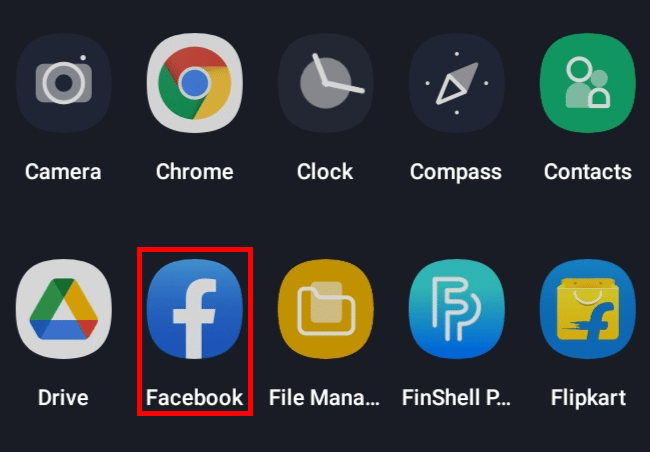 Open the Facebook app on your device.