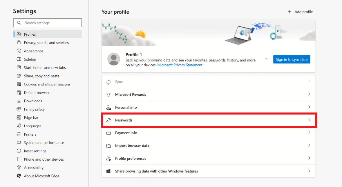 Click on the Passwords option. What is My Netflix Password?