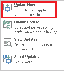 click on Update Now