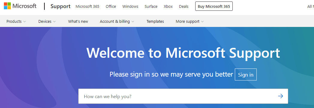 Contact Support. fix Office error 70003