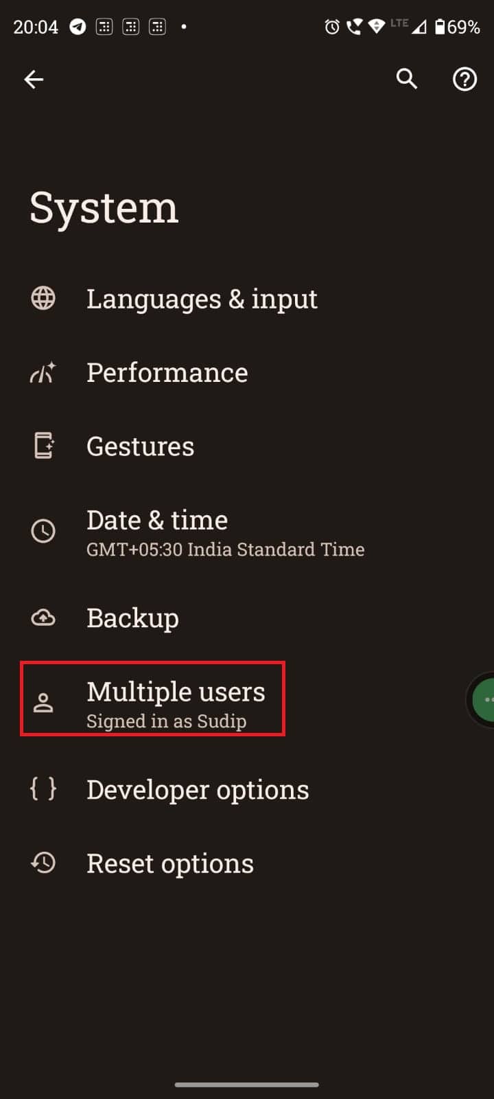 tap on the multiple user’s option. How to Install Same App Twice Without Parallel Space