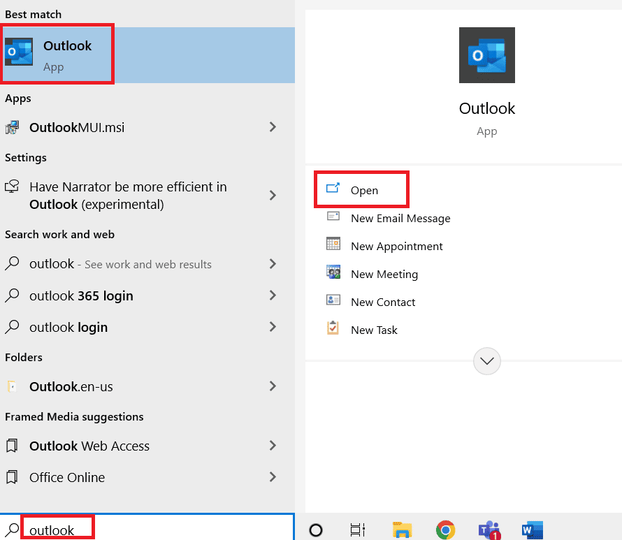Open Outlook