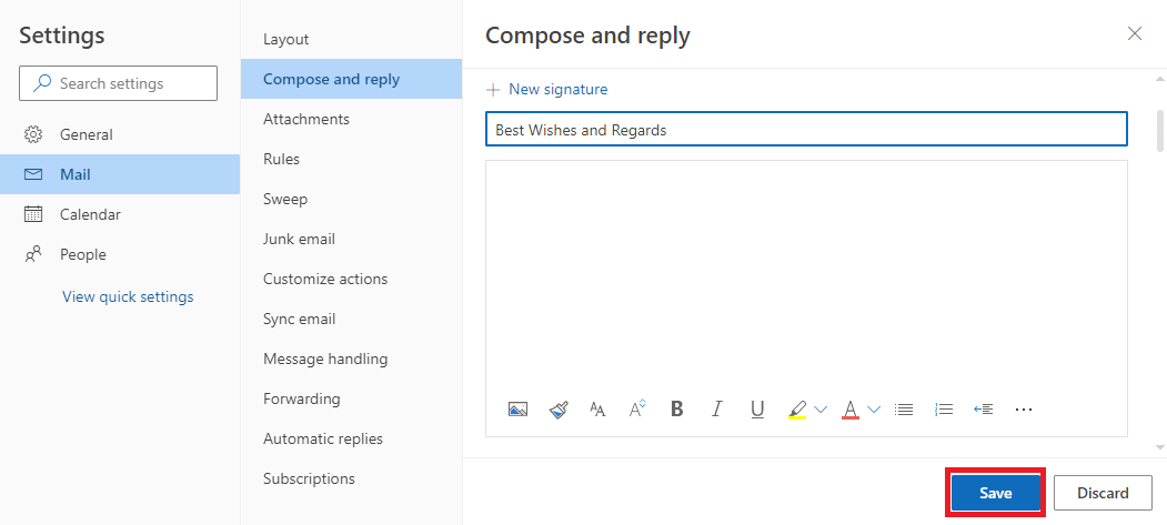click on Save to make the changes