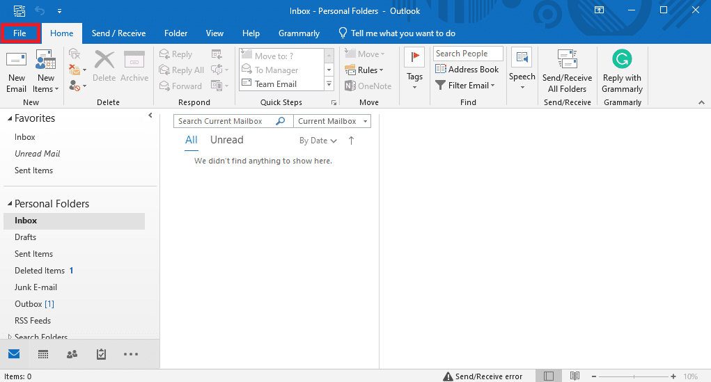 Click on File