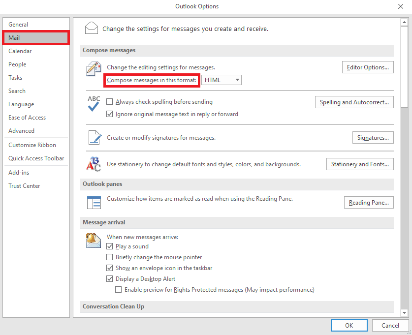locate Compose messages in this format