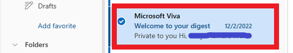 Select the email you want to archive by clicking on it. 