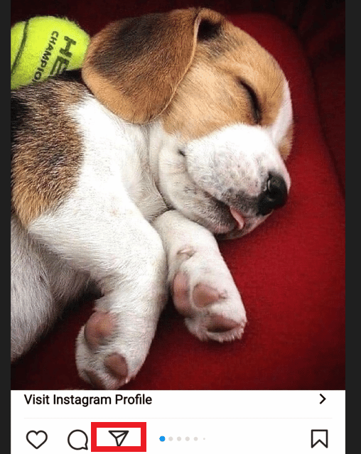 Go to your feed and search for the posts you want to repost and tap on the triangular icon