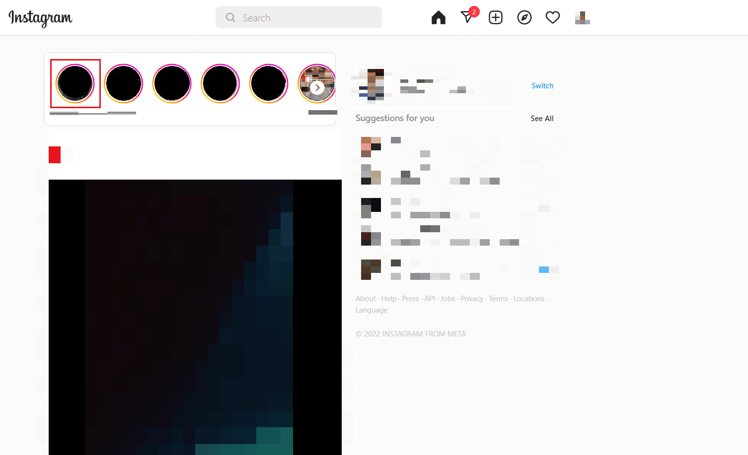 select an instagram story