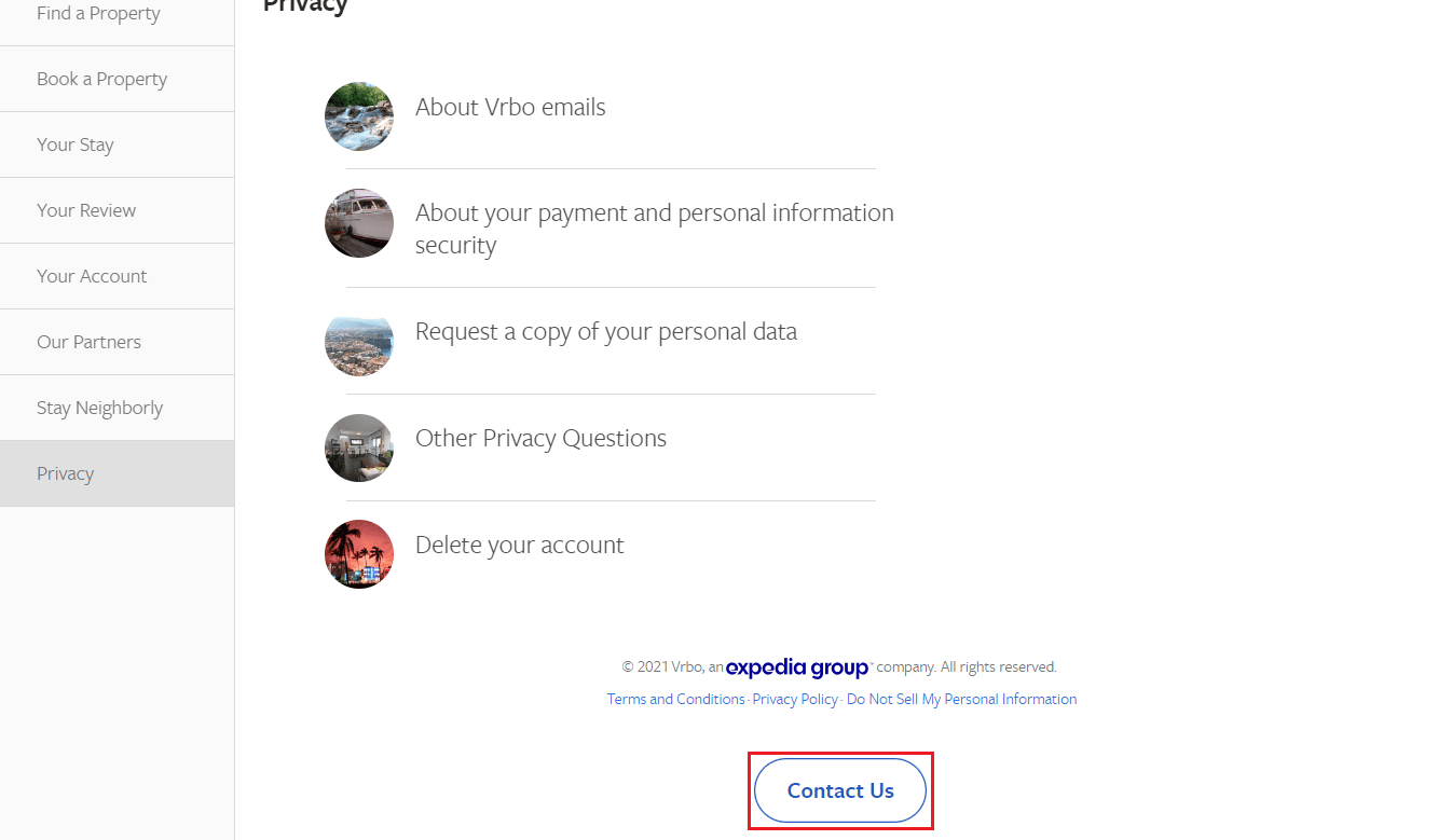 VRBO Contact Us