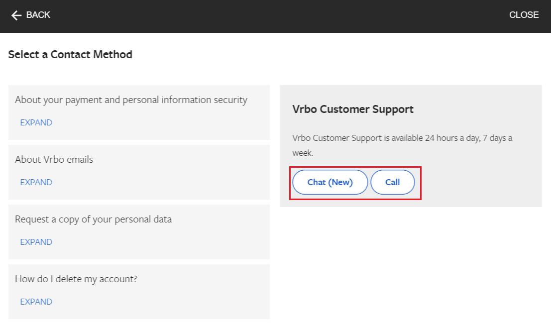 Call or Chat with VRBO customer care | VRBO customer service