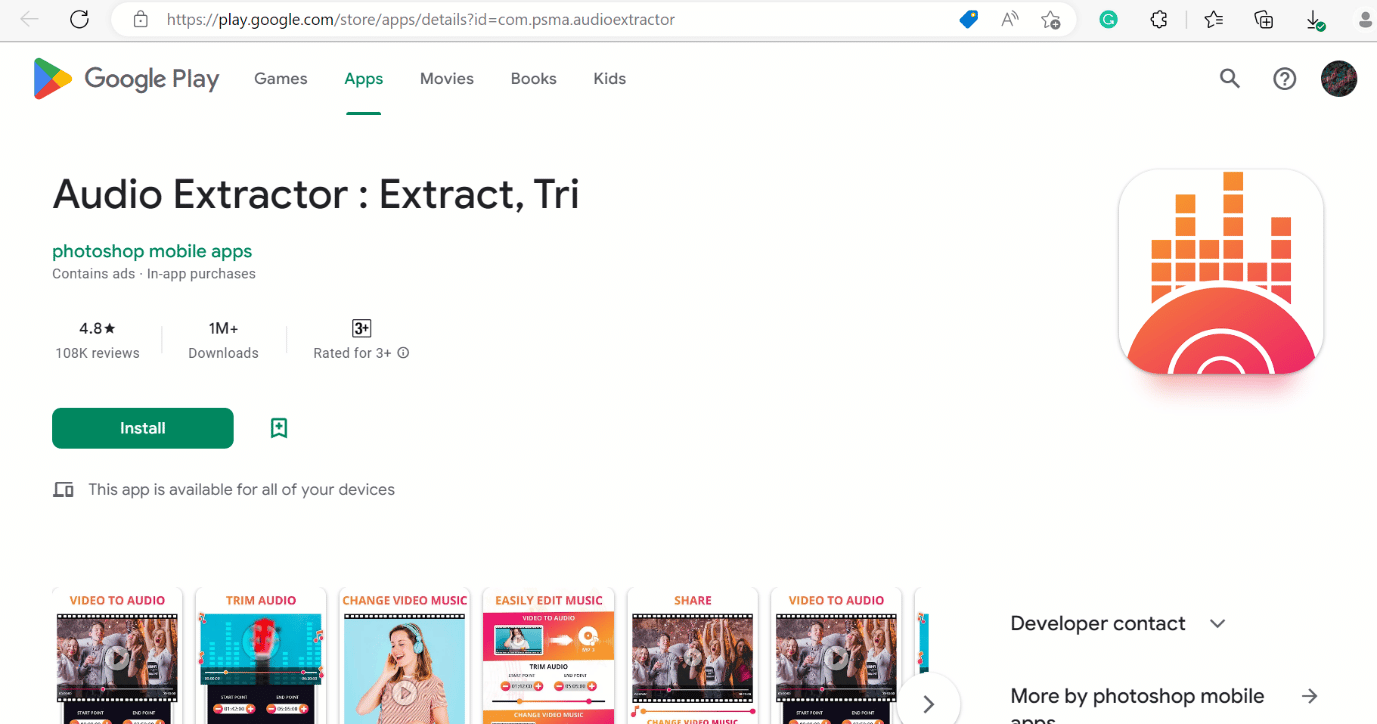 Audio Extractor: Extract, Tri