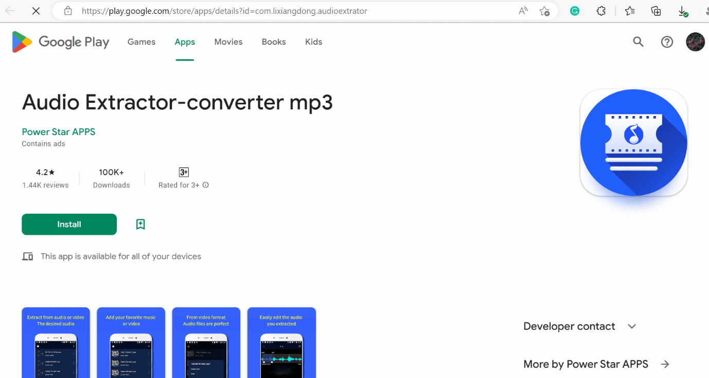 Audio Extractor converter mp3