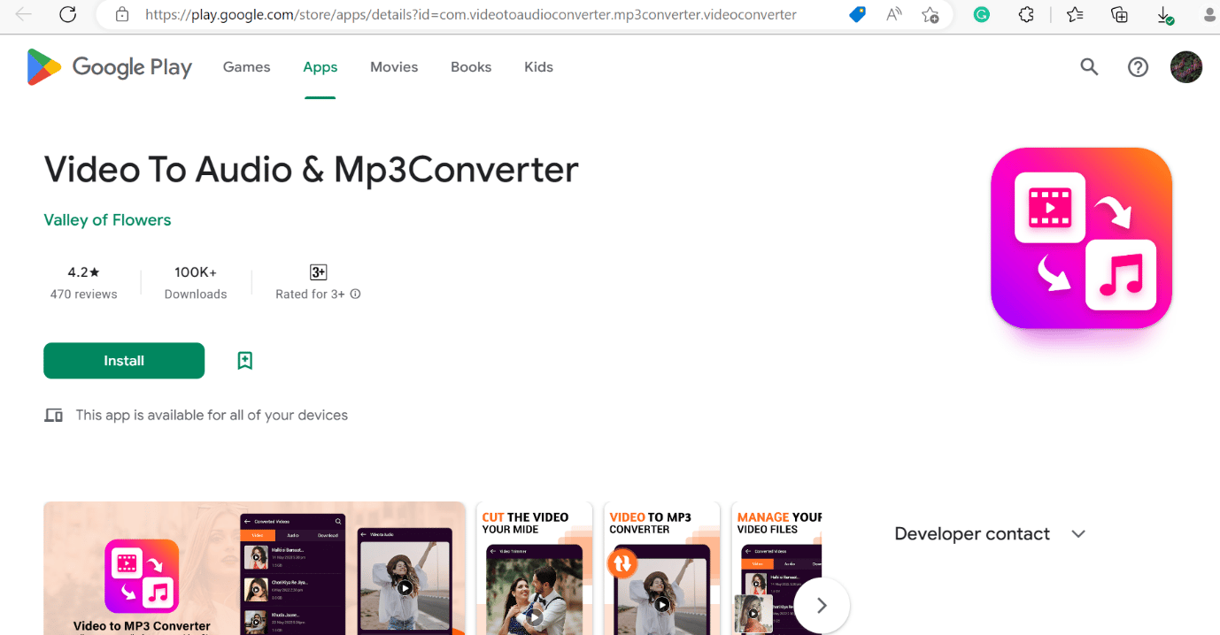 Video To Audio & Mp3Converter