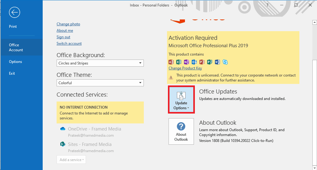 click on the Update Options drop-down menu. Fix Outlook AutoComplete Not Working Correctly