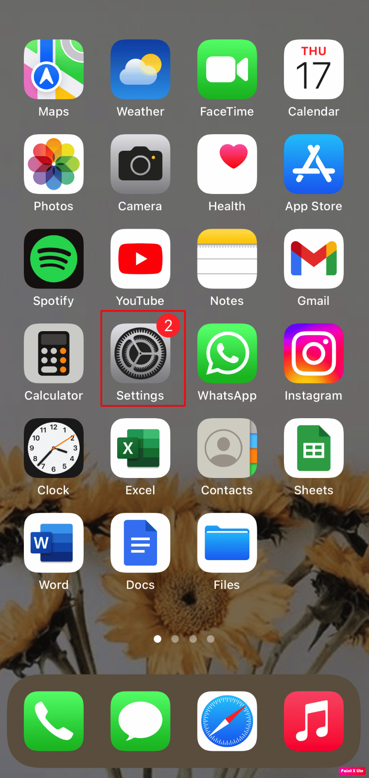 Open the Settings app on your iPhone