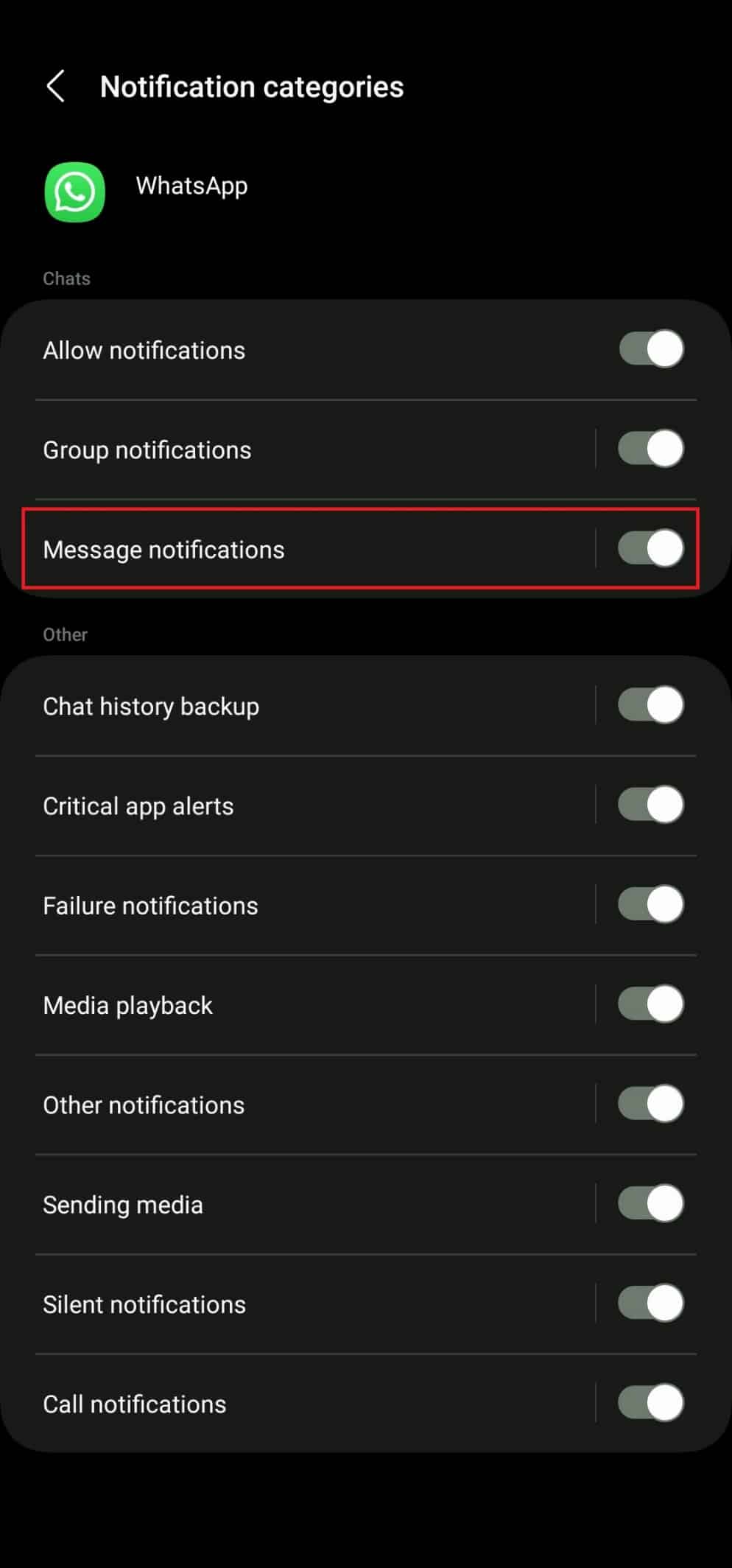 Message Notifications