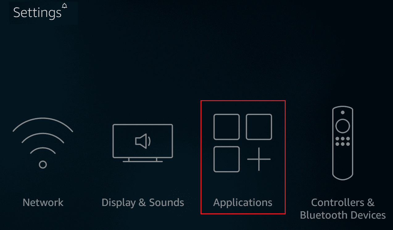 select Applications. 