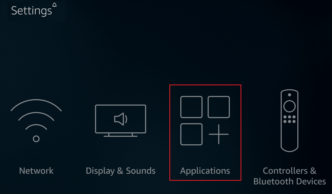 Select Settings and then Applications. Fix Firestick CBS Error UVP 1011