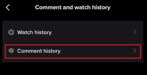 Tap on Comment history
