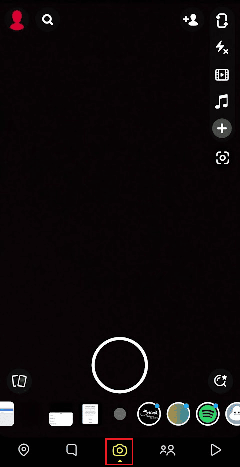 Launch Snapchat and swipe up from the Camera tab to access Memories | Does Remix Snap Notify?