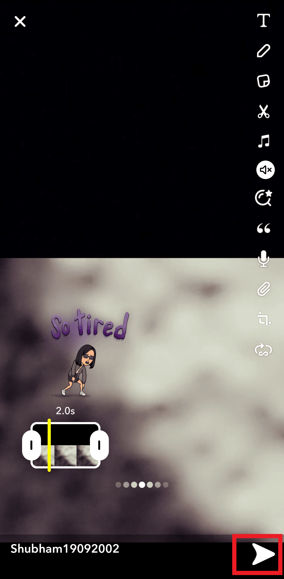 Tap on the share icon