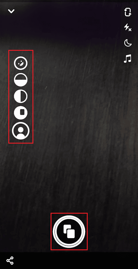select the desired remix format and tap on the record icon to capture or record your remix